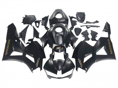 Best 2013-2023 Honda CBR600RR Motorcycle Fairings - Matte Black Gold Decals