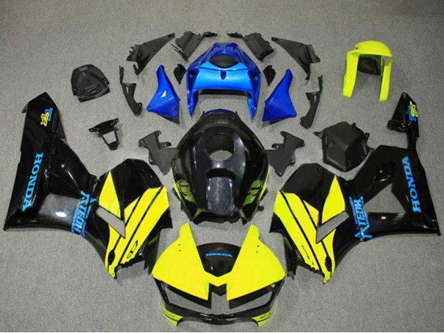 2013-2023 Honda CBR600RR Motorcycle Fairings - Blue Yellow Glossy Black