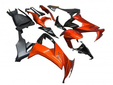 Best 2008-2010 Kawasaki ZX10R Motorcycle Fairings - Burnt Orange Black