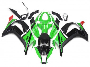 Best 2011-2015 Kawasaki ZX10R Motorcycle Fairings - Green Black White Red