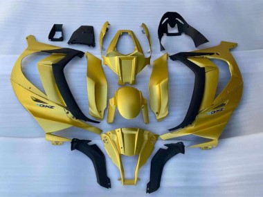 Best 2011-2015 Kawasaki ZX10R Motorcycle Fairings - Gold Black