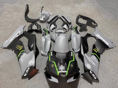 Best 2021-2025 Kawasaki ZX10R Motorcycle Fairings - Grey Matte Black Green White Elf Snow Monster