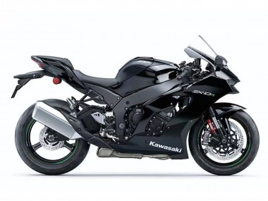 Best 2021-2025 Kawasaki ZX10R Motorcycle Fairings - Black White Green Decal