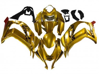 Best 2021-2025 Kawasaki ZX10R Motorcycle Fairings - Gold Black