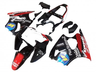 Best 2000-2002 Kawasaki ZX6R Motorcycle Fairings - Glossy Black Red Blue Red PlayStation 2