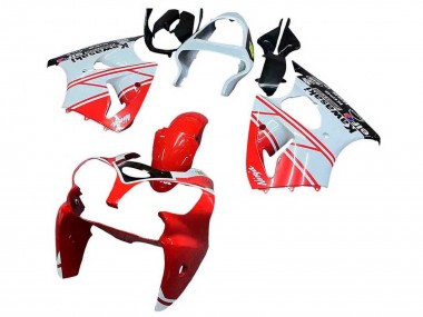 Best 2000-2002 Kawasaki ZX6R Motorcycle Fairings - White Red Black