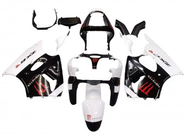 Best 2000-2002 Kawasaki ZX6R Motorcycle Fairings - White Black Red Monster