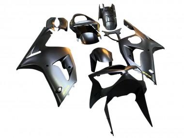 Best 2003-2004 Kawasaki ZX6R Motorcycle Fairings - Matte Black Gold 636