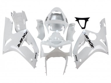 Best 2003-2004 Kawasaki ZX6R Motorcycle Fairings - White Black Decals
