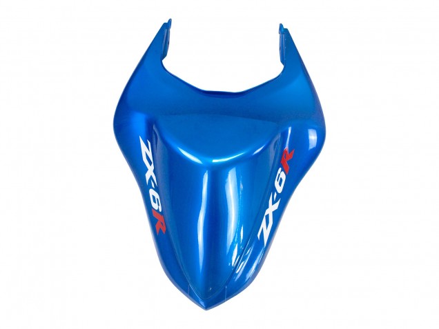 2007-2008 Kawasaki ZX6R Motorcycle Fairings - Black Blue Elf