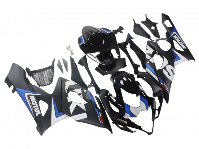 2005-2006 Suzuki GSXR 1000 Motorcycle Fairings - Black Blue White Motul