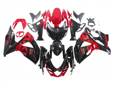 Best 2009-2016 Suzuki GSXR 1000 Motorcycle Fairing Kits - Glossy Black Red
