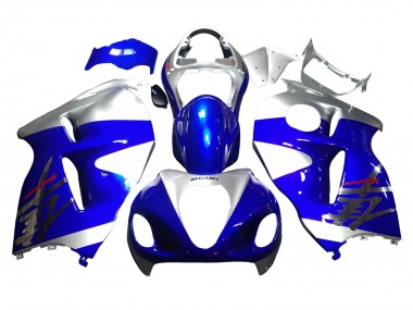 Best 1996-2007 Suzuki GSXR 1300 Hayabusa Motorcycle Fairings - Blue Silver Hayabusa