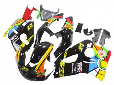 Best 1996-2000 Suzuki GSXR 600 / GSXR 750 Motorcycle Fairings - Black Multicolor 27