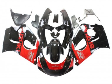 Best 1996-2000 Suzuki GSXR 600 / GSXR 750 Motorcycle Fairings - Black Red