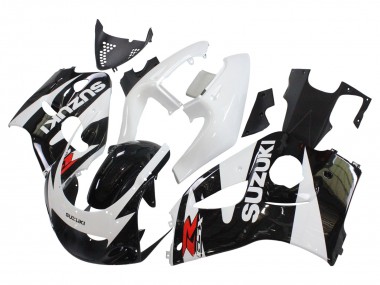 Best 1996-2000 Suzuki GSXR 600 / GSXR 750 Motorcycle Fairings - Black White