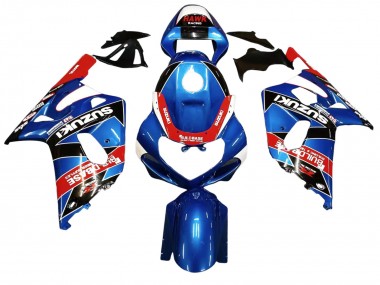 Best 2001-2003 Suzuki GSXR 600 / GSXR 750 Motorcycle Fairings - Blue Red Racing