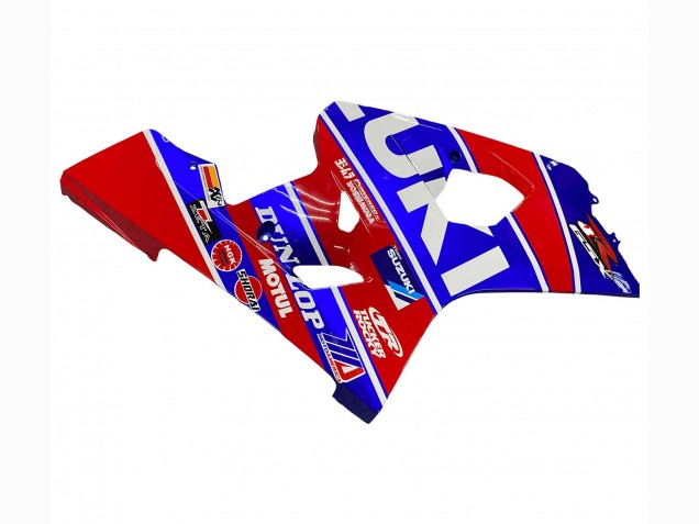2004-2005 Suzuki GSXR 600 / GSXR 750 Motorcycle Fairings - Blue Red Black Motul Dunlop