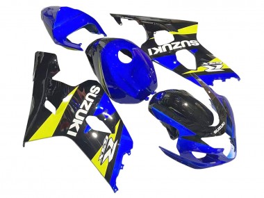 Best 2004-2005 Suzuki GSXR 600 / GSXR 750 Motorcycle Fairings - Blue Yellow Black