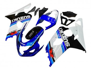 Best 2004-2005 Suzuki GSXR 600 / GSXR 750 Motorcycle Fairing - White Blue Black Red