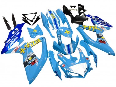 Best 2008-2010 Suzuki GSXR 600 / GSXR 750 Motorcycle Fairings - Blue Yellow Rizla