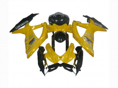 Best 2008-2010 Suzuki GSXR 600 / GSXR 750 Motorcycle Fairings - Yellow Glossy Black