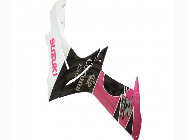 2011-2024 Suzuki GSXR 600 / GSXR 750 Motorcycle Fairings - White Pink Black Corona
