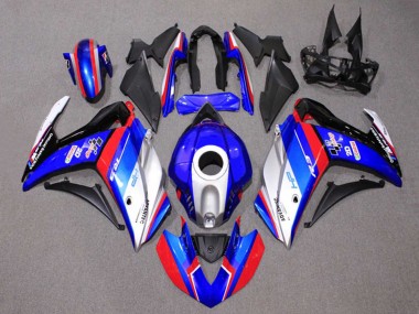 Best 2015-2018 Yamaha YZF R3/R25 Motorcycle Fairings - Blue Silver Red Black Castrol