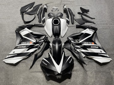 Best 2015-2018 Yamaha YZF R3/R25 Motorcycle Fairings - White Black Yamalube ENEOS