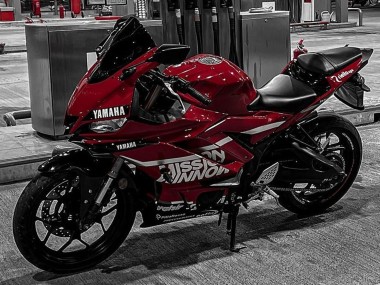 Best 2019-2021 Yamaha YZF R3/R25 Motorcycle Fairings - Dark Red White Silver Black Valsir