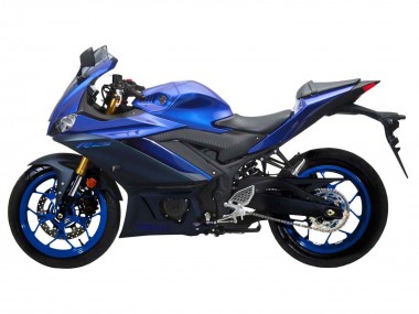 Best 2022-2024 Yamaha YZF R3/R25 Motorcycle Fairing - Blue Matte Black