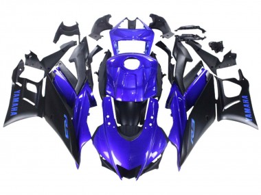 Best 2022-2024 Yamaha YZF R3/R25 Motorcycle Fairing - Blue Matte Black