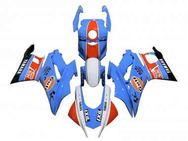 Best 2022-2024 Yamaha YZF R3/R25 Motorcycle Fairings - Blue Orange White Gulf