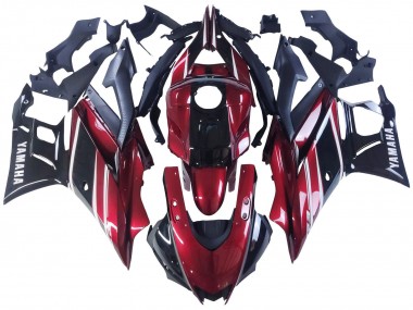 Best 2022-2024 Yamaha YZF R3/R25 Motorcycle Fairing - Red White Glossy Black