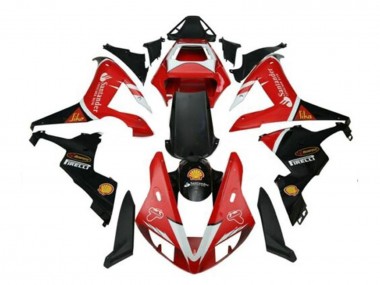Best 2002-2003 Yamaha YZF 1000 R1 Motorcycle Fairings - Red Silver Black Santander