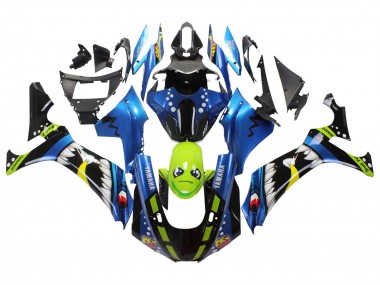 Best 2020-2025 Yamaha YZF 1000 R1 Motorcycle Fairings - Blue Green Black Shark