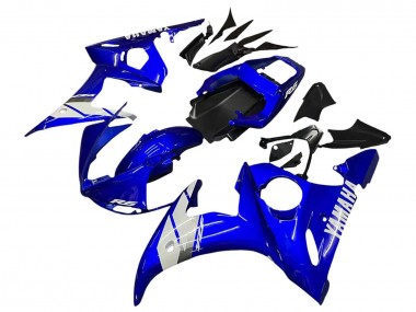 Best 2005 Yamaha YZF 600 R6 Motorcycle Fairing - Blue White