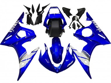 Best 2005 Yamaha YZF 600 R6 Motorcycle Fairing - Blue White