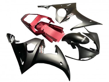 Best 2005 Yamaha YZF 600 R6 Motorcycle Fairing - Matte Black Red
