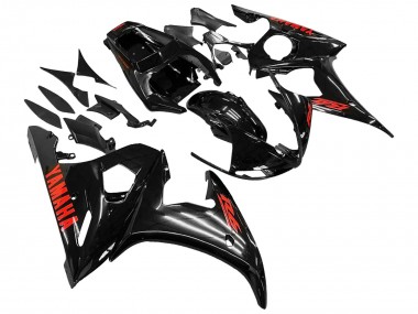 Best 2005 Yamaha YZF 600 R6 Motorcycle Fairings - Black Red