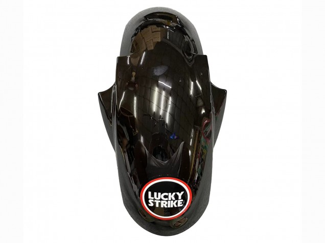 2005 Yamaha YZF 600 R6 Motorcycle Fairings - Glossy Black White Lucky Strike Motul