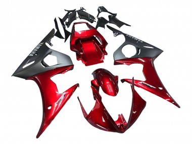Best 2005 Yamaha YZF 600 R6 Motorcycle Fairing Kits - Red Matte Black