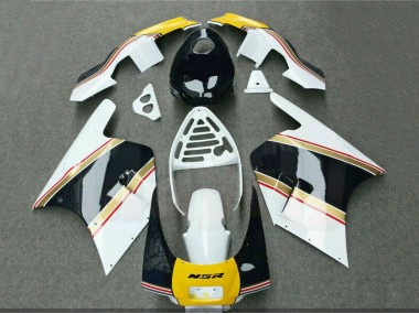Best 1988-1989 Honda NSR250R Motorcycle Fairings - White Yellow Gold Glossy Black
