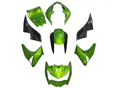 Best 2003-2006 Kawasaki Z1000 Motorcycle Fairing - Green Glossy Black