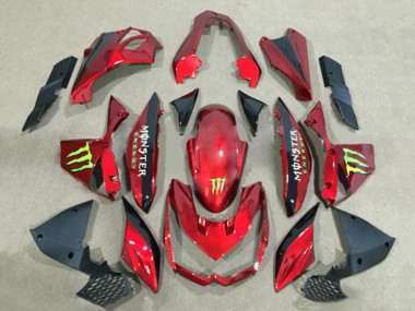 Best 2010-2013 Kawasaki Z1000 Motorcycle Fairings - Red Glossy Black Green Monster