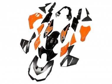 Best 2010-2013 Kawasaki Z1000 Motorcycle Fairings - Orange Glossy Black
