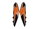 2010-2013 Kawasaki Z1000 Motorcycle Fairings - Orange Glossy Black