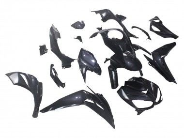 Best 2014-2019 Kawasaki Z1000 Motorcycle Fairings - Black Carbon Fiber