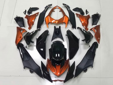 Best 2014-2019 Kawasaki Z1000 Motorcycle Fairings - Orange Glossy Black Matte Black