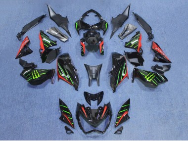 Best 2013-2018 Kawasaki Z800 Motorcycle Fairings - Black Red Green